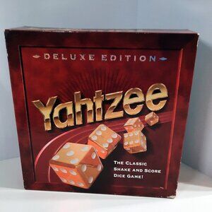 Yahtzee Deluxe Edition Gold Dice Vintage 1997 Game Unused Pencils 100% Complete